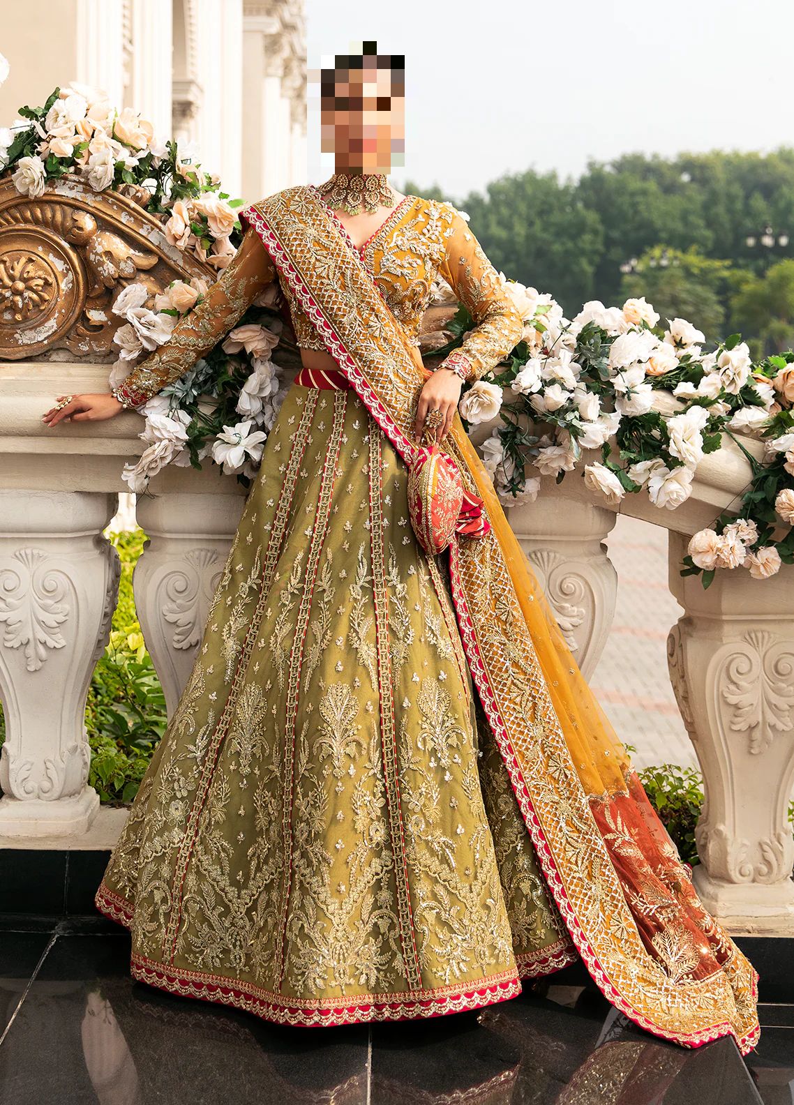 Fatima’s Mehndi Orange Bridal Lehenga