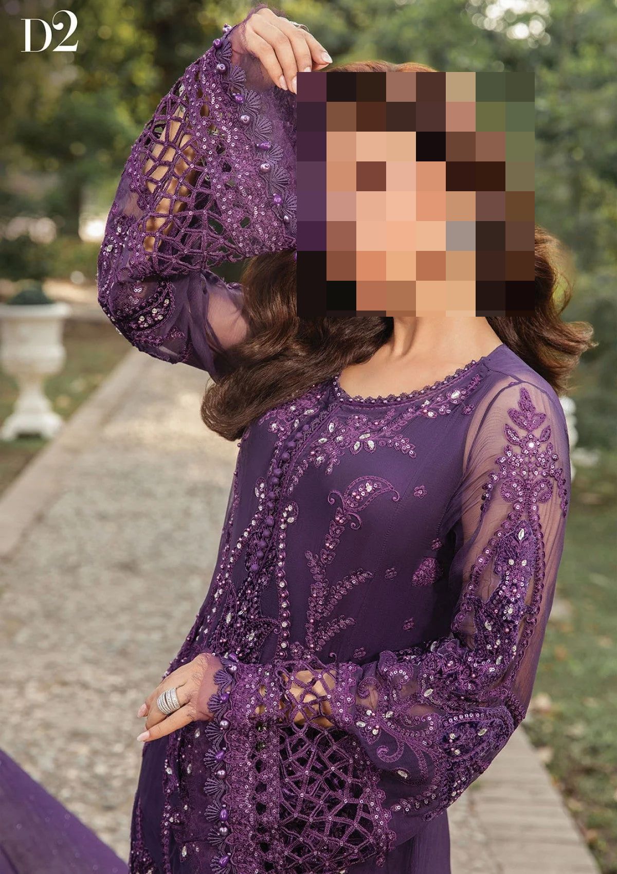 Fatima’s Royal Purple & Mustard Wedding Dress