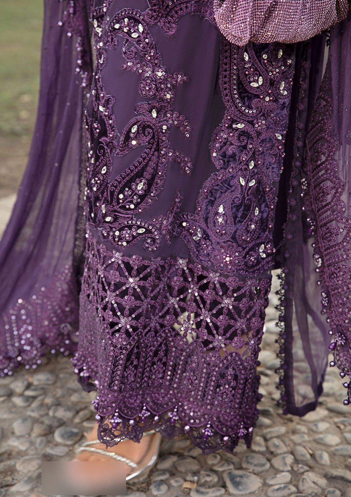Fatima’s Royal Purple & Mustard Wedding Dress