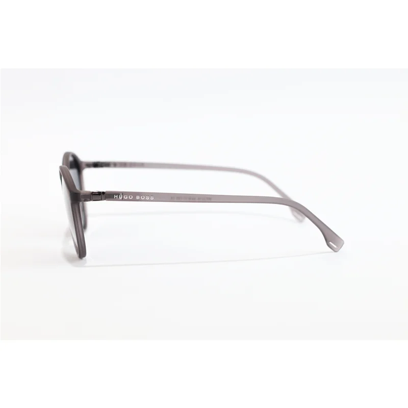 Hugo Boss 2216 Matte Grey Acetate Round Polarized Sunglasses premium designer sunglasses with polarized lenses