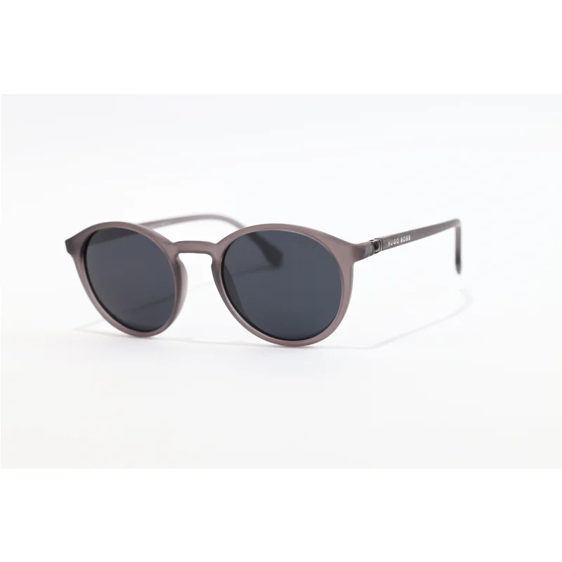 Hugo Boss 2216 Matte Grey Acetate Round Polarized Sunglasses