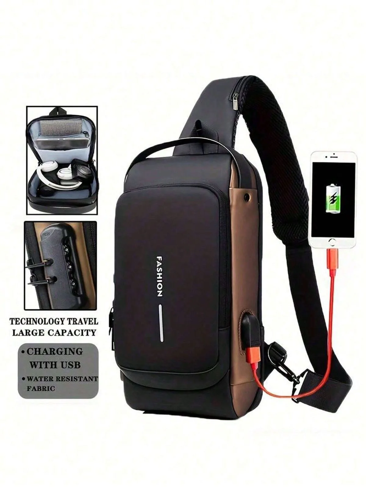Unisex Anti-Theft Sling Bag